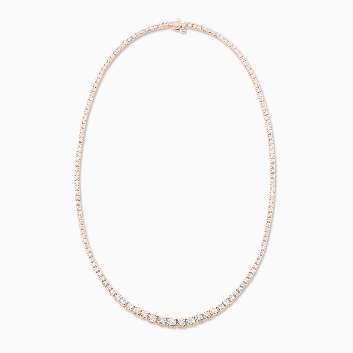 Lily Tapered Diamond Tennis Necklace 10.02 ctw