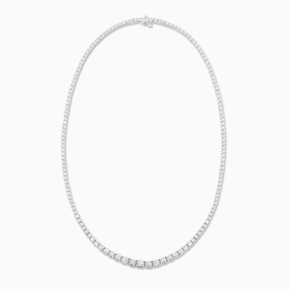 Lily Tapered Diamond Tennis Necklace 10.02 ctw