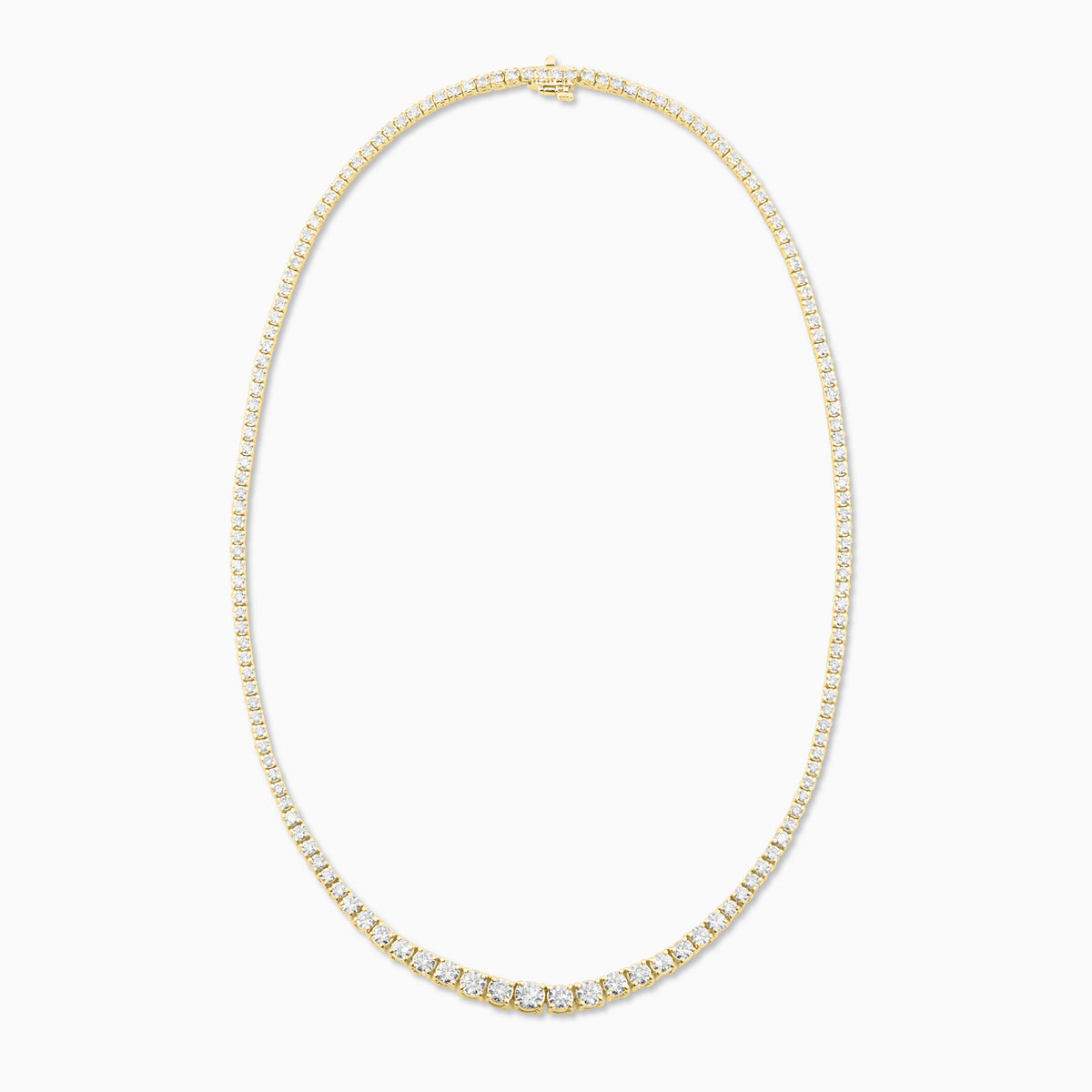 Lily Tapered Diamond Tennis Necklace 10.02 ctw