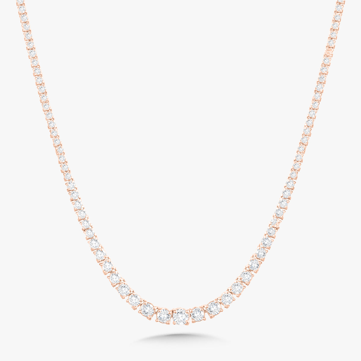 Lily Tapered Diamond Tennis Necklace 10.02 ctw