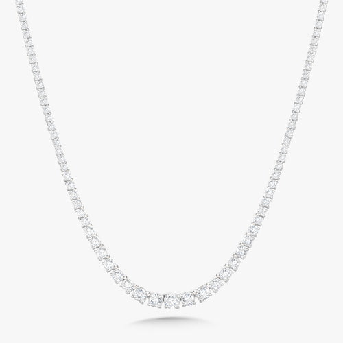 Lily Tapered Diamond Tennis Necklace 10.02 ctw