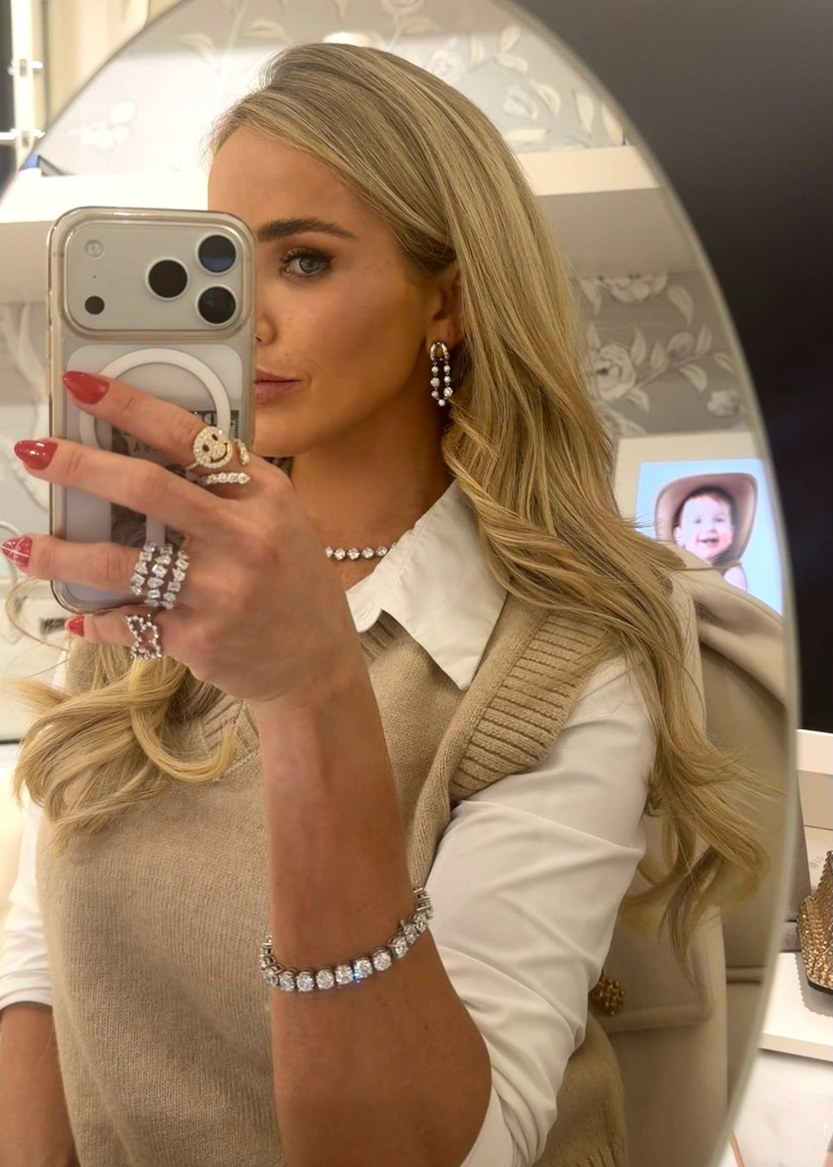 Lira Open Concept Diamond V Band,Little Posie Charlie Cloud® Floating Diamond Butterfly Ring 0.70 ctw,Ford Split Huggie with Georgian Diamond Dangle,Drew Smiley Diamond Ring ,Kehlani Three Row Multi Mixed Shape Diamond Band 3.59 ctw