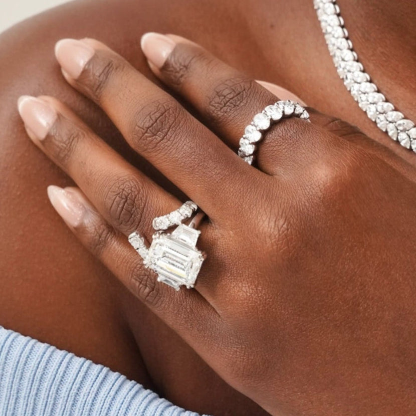 Lira Open Concept Diamond V Band, Scalloped flash sale band 3.80
