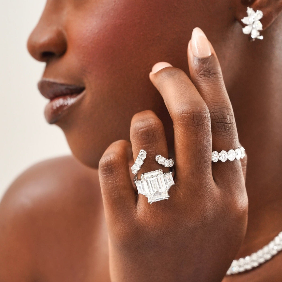 Lira Open Concept Diamond V Band, Scalloped flash sale band 3.80
