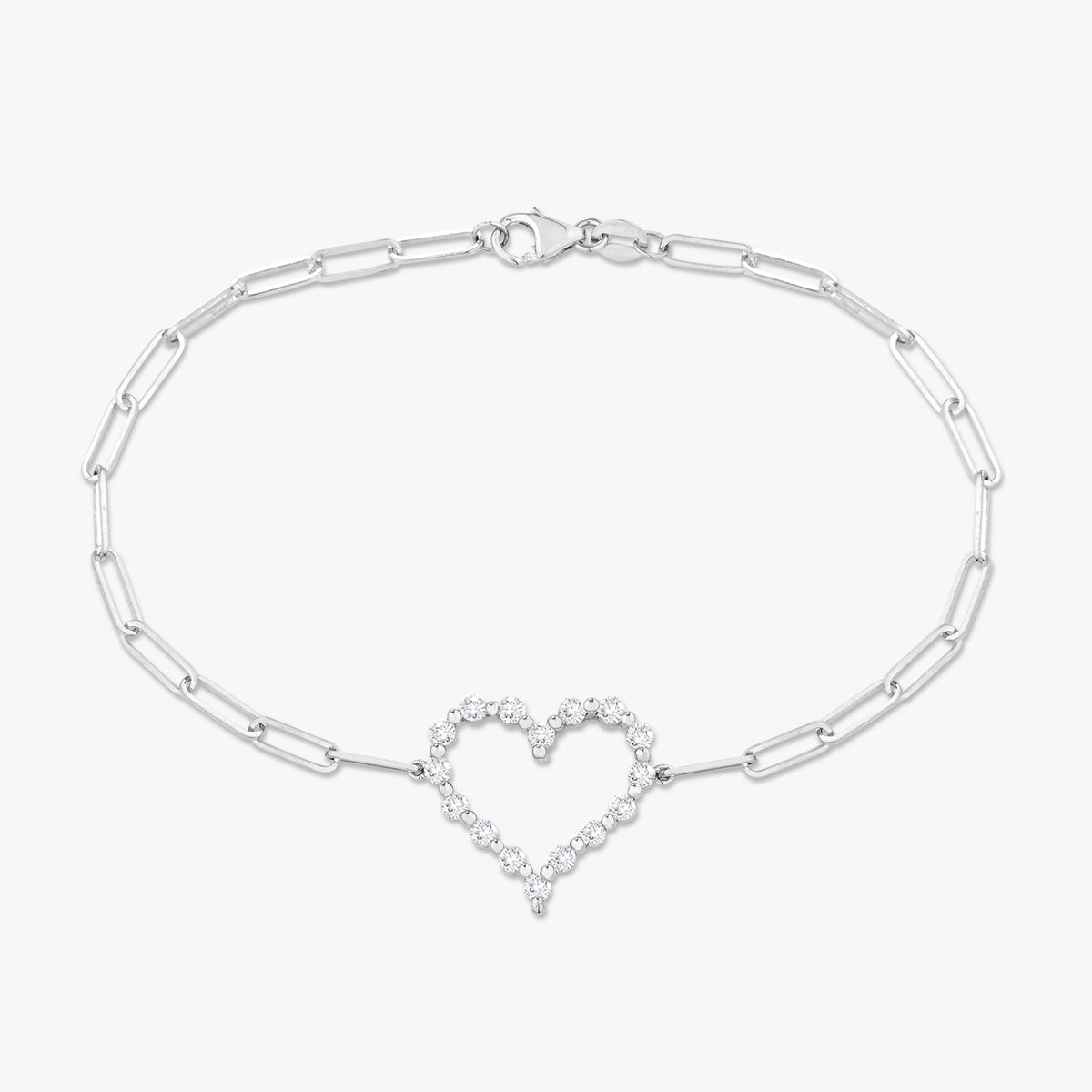 Little Posie Charlie Cloud® Floating Diamond Heart Bracelet 0.56 ctw