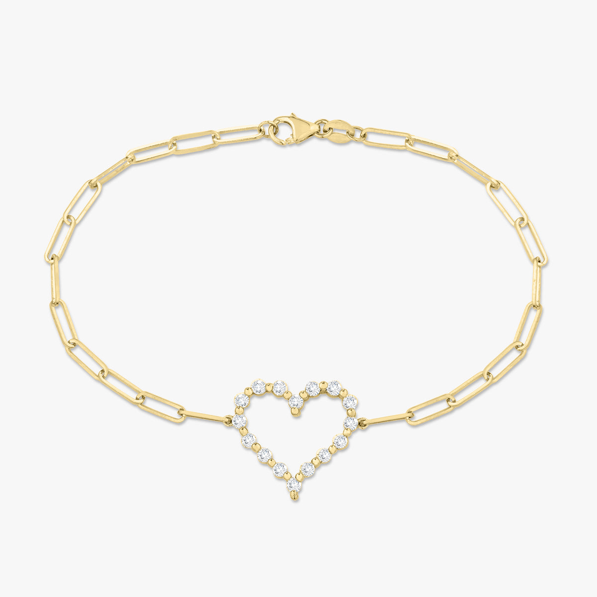 Little Posie Charlie Cloud® Floating Diamond Heart Bracelet 0.56 ctw