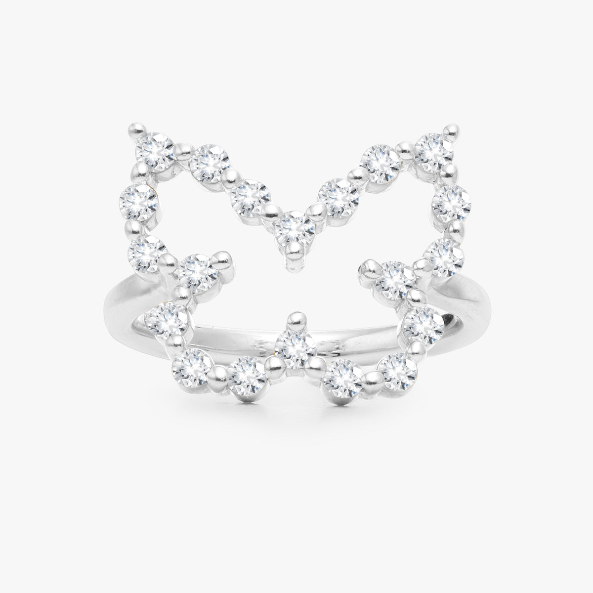 Little Posie Charlie Cloud® Floating Diamond Butterfly Ring 0.70 ctw