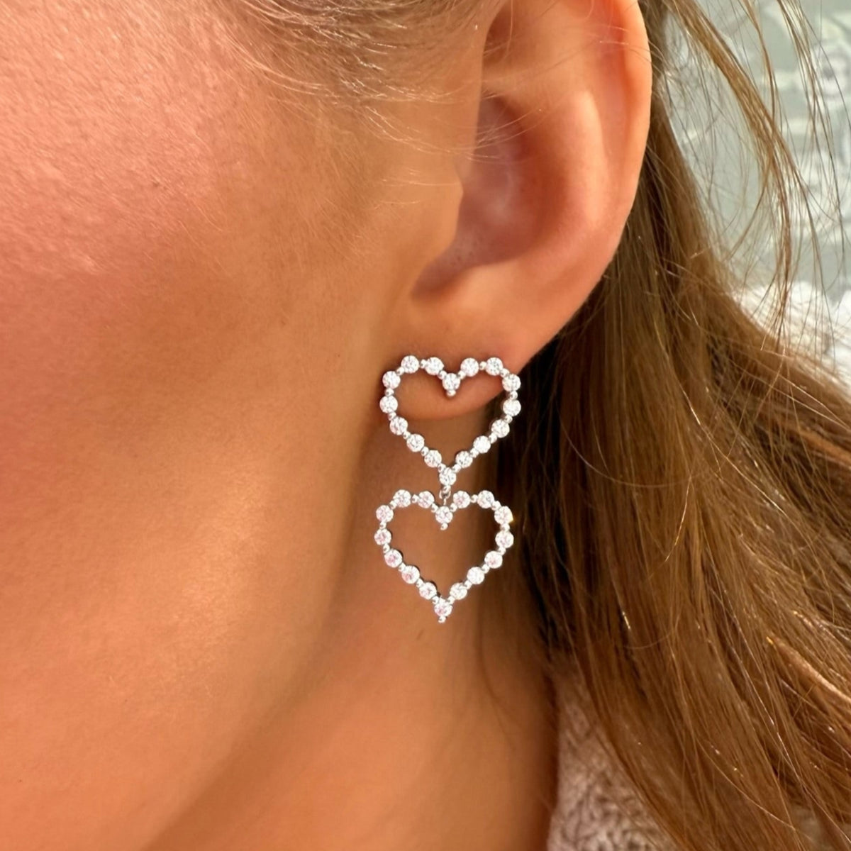 Little Posie Charlie Cloud® Diamond Heart Earring total 4