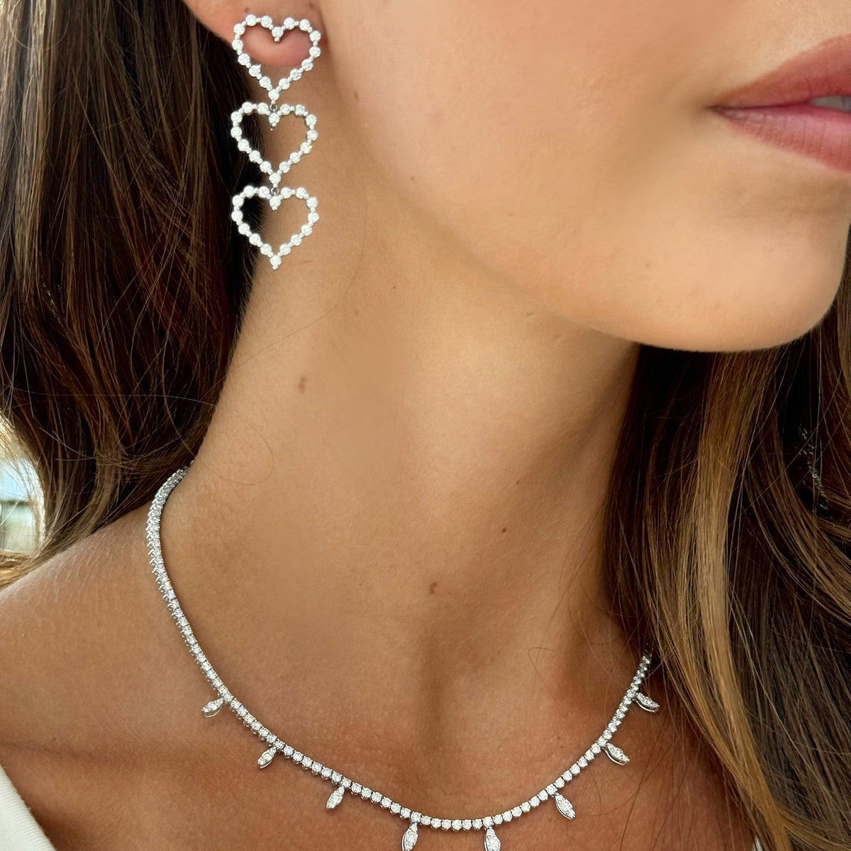 Little Posie Charlie Cloud® Diamond Heart Earrings