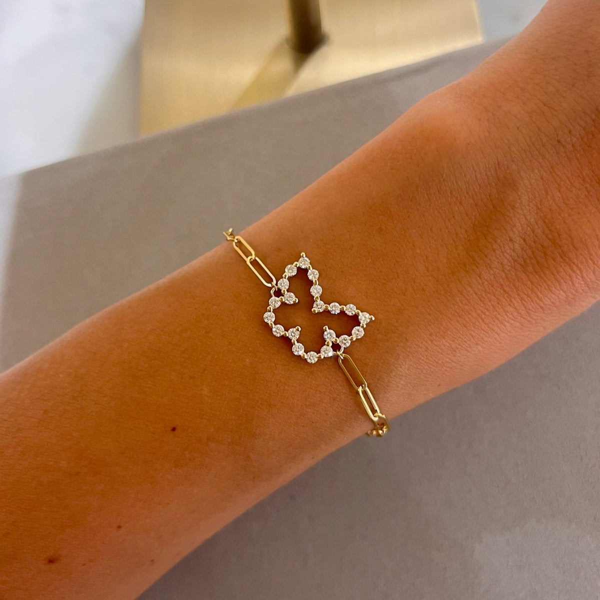 Little Posie Charlie Cloud® Floating Diamond Butterfly Bracelet 0.70 ctw
