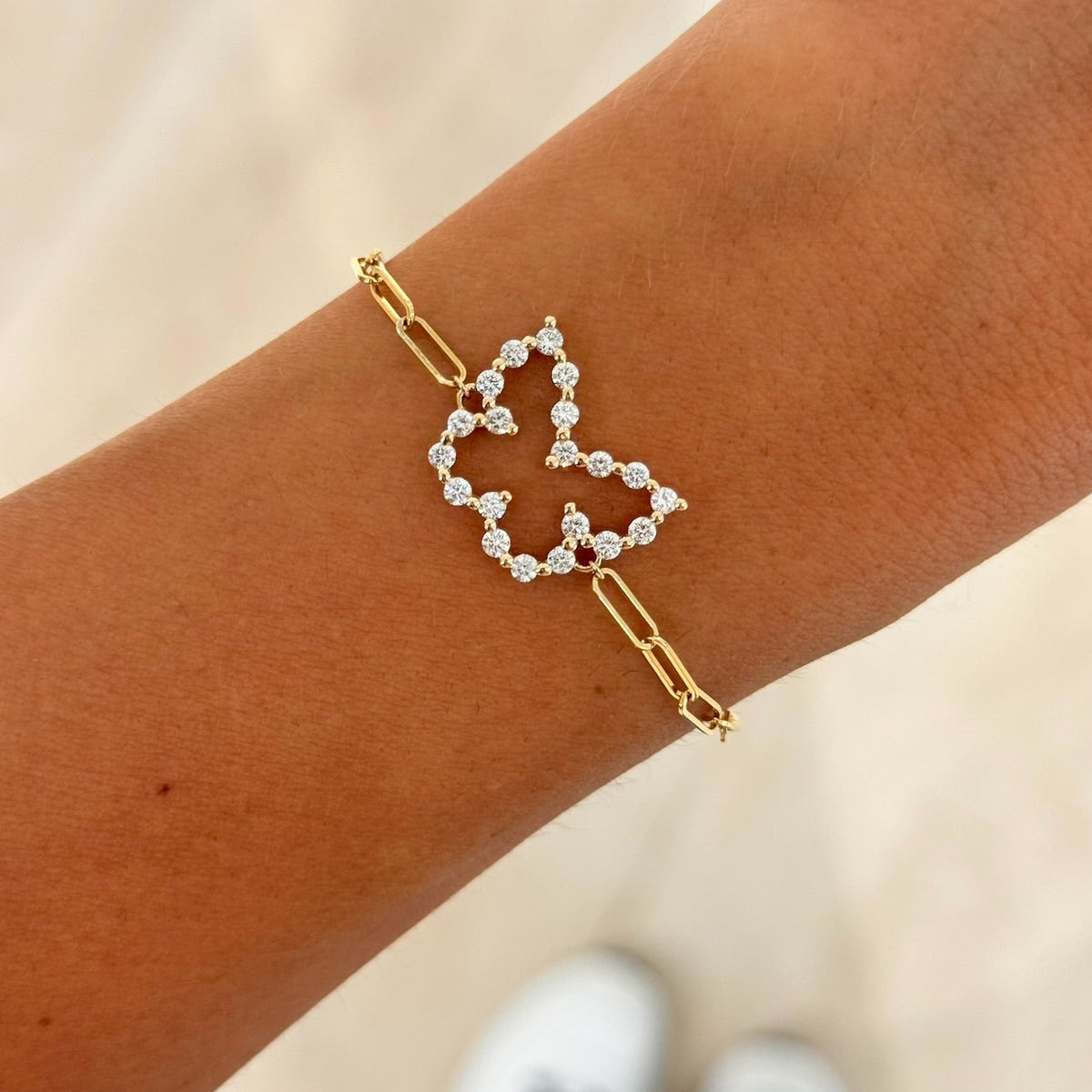 Little Posie Charlie Cloud® Floating Diamond Butterfly Bracelet 0.70 ctw