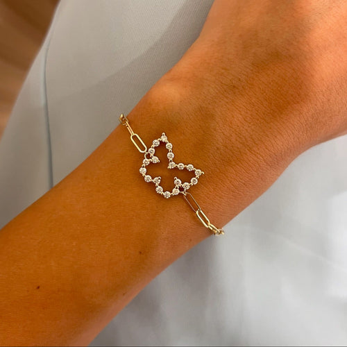 Little Posie Charlie Cloud® Floating Diamond Butterfly Bracelet 0.70 ctw

