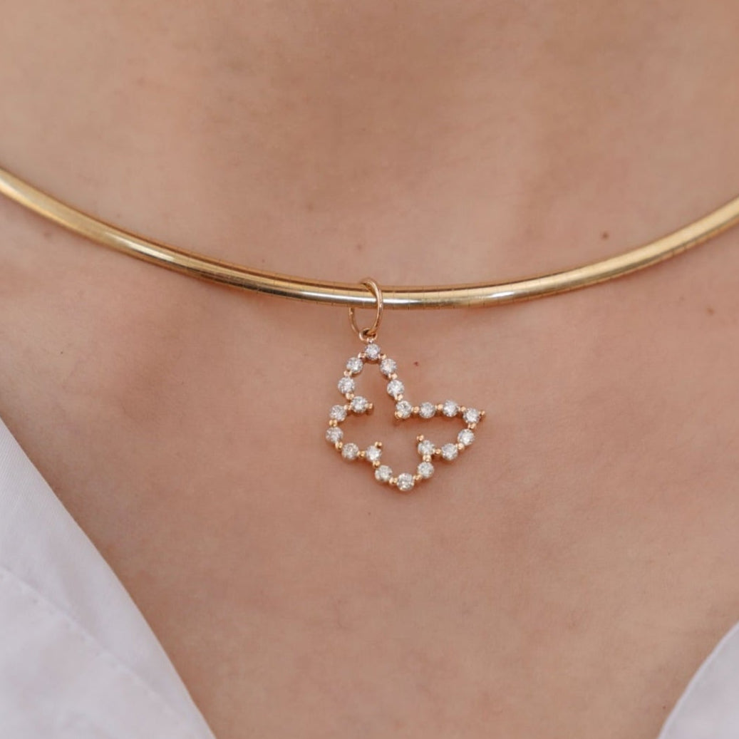 Little Posie Charlie Cloud® Floating Diamond Butterfly Charm 0.70 ctw