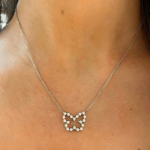 Little Posie Charlie Cloud® Floating Diamond Butterfly Necklace 0.70 ctw