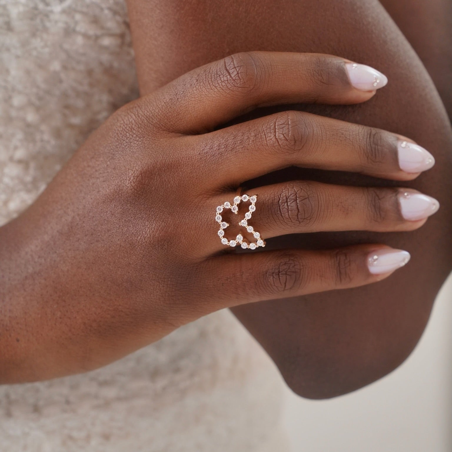 Little Posie Charlie Cloud® Floating Diamond Butterfly Ring 0.70