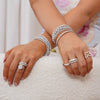 Little Posie Charlie Cloud® Floating Diamond Butterfly Ring 0.70 ctw, Lira Open Concept Diamond V Band