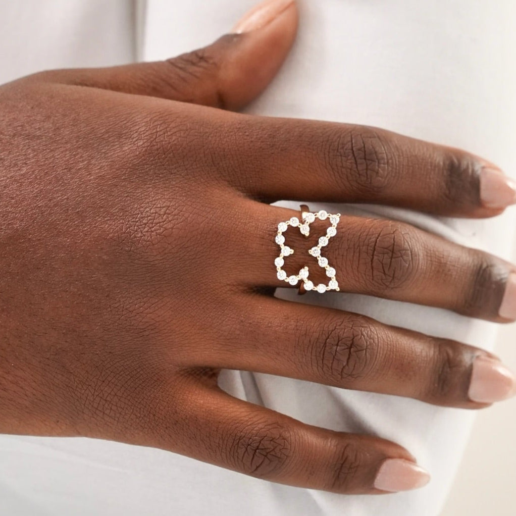 Little Posie Charlie Cloud® Floating Diamond Butterfly Ring