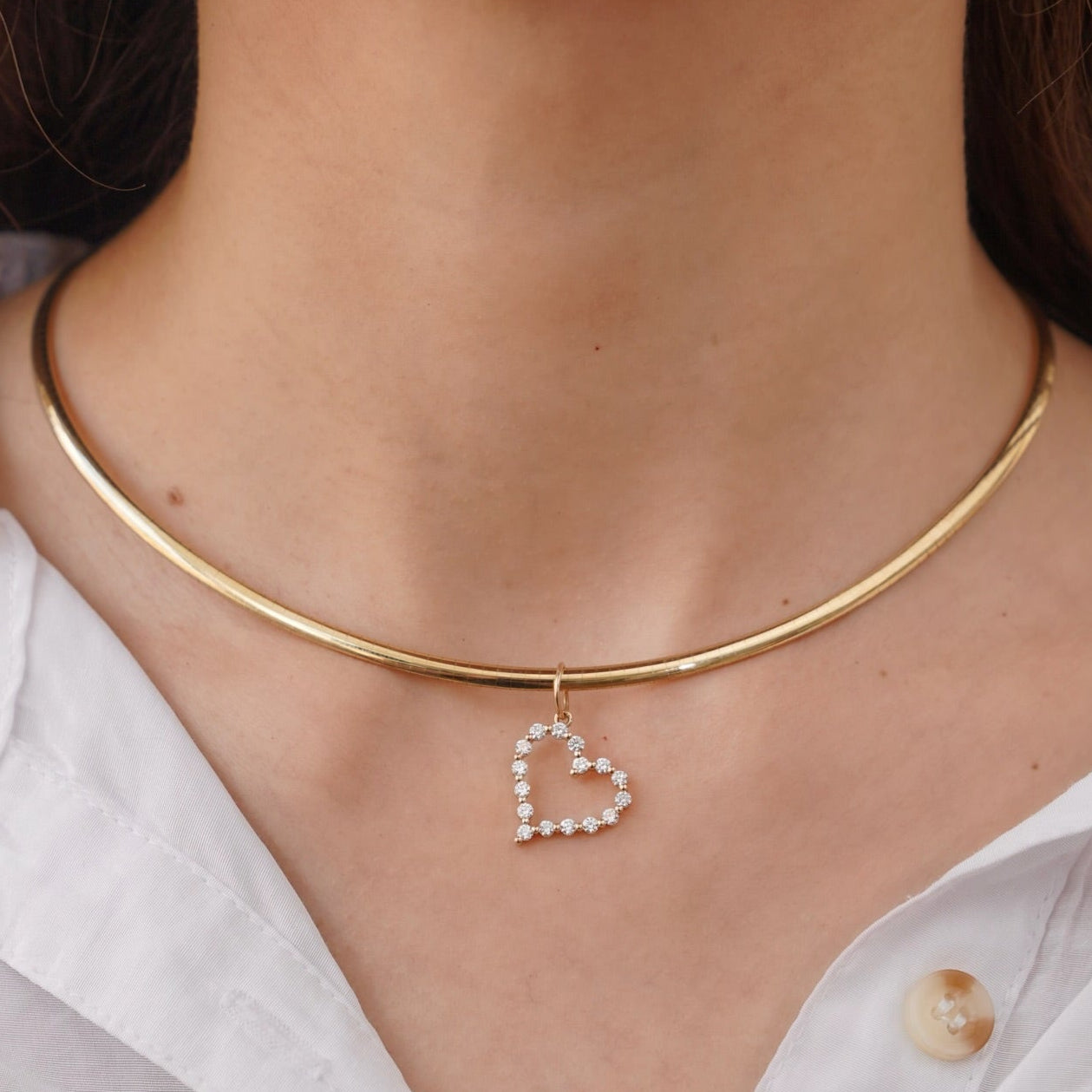 Little Posie Charlie Cloud® Floating Diamond Heart Charm 0.56 ctw