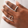 Little Posie Charlie Cloud® Floating Diamond Heart Ring 0.56 ctw