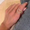 Little Posie Charlie Cloud® Floating Diamond Heart Ring 0.56 ctw
