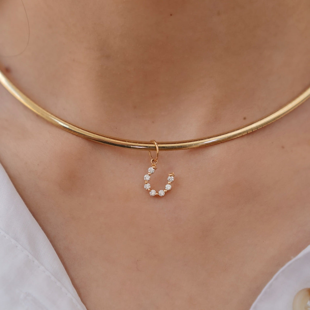 Little Posie Charlie Cloud® Floating Diamond Horseshoe Charm