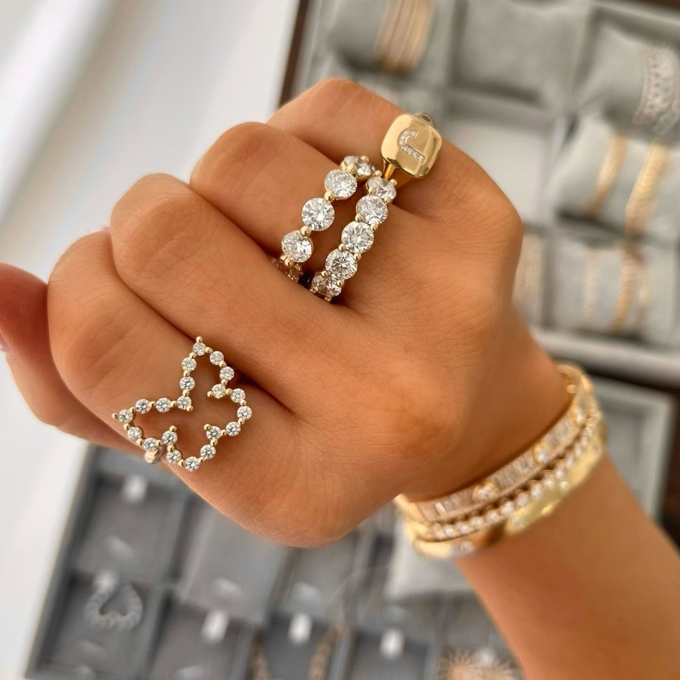 Little Posie Charlie Cloud® Floating Diamond Butterfly Ring