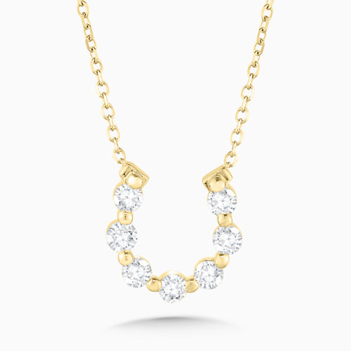 Little Posie Charlie Cloud® Floating Diamond Horseshoe Necklace 0.25 ctw