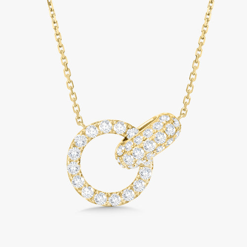 Love Lock Pave Diamond Necklace