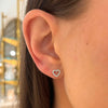Love Struck Diamond Heart Stud Earrings