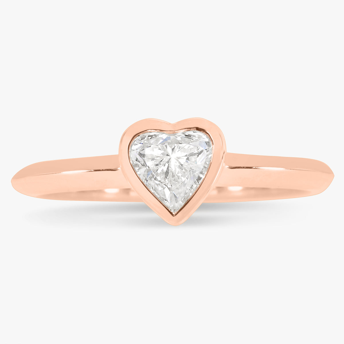 Lovers Lane Bezel Diamond Heart Ring