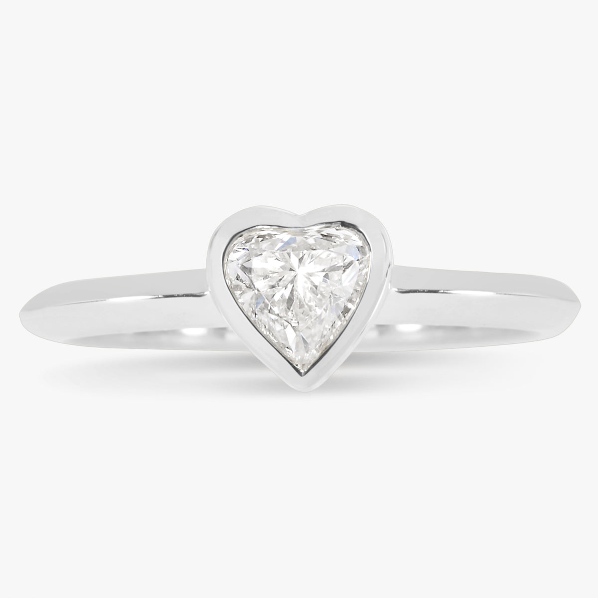 Lovers Lane Bezel Diamond Heart Ring