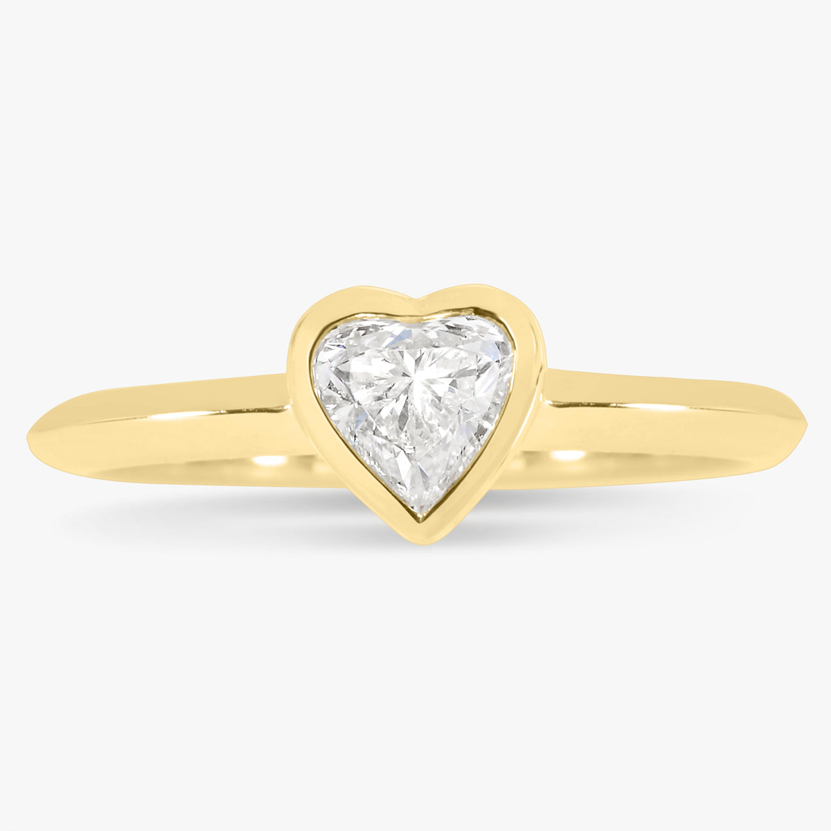 Lovers Lane Bezel Diamond Heart Ring