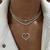 Lovers Lane Adjustable Tennis Necklace, Harley Graduated Diamond Heart Bezel Tennis Necklace 2.87 ctw
Mama's Charlie Cloud® Floating Diamond Heart Necklace 3.84 ctw
