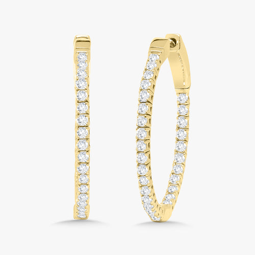 Lydia Diamond Hoop Earrings 1 ctw