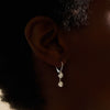 Lyle Two Stone Bezel Huggie Earrings 1.60 ctw