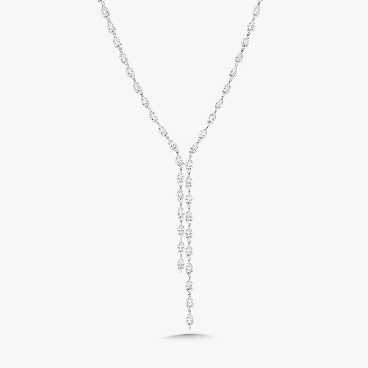 Maeve Marquise Split Lariat Necklace 19 ctw
