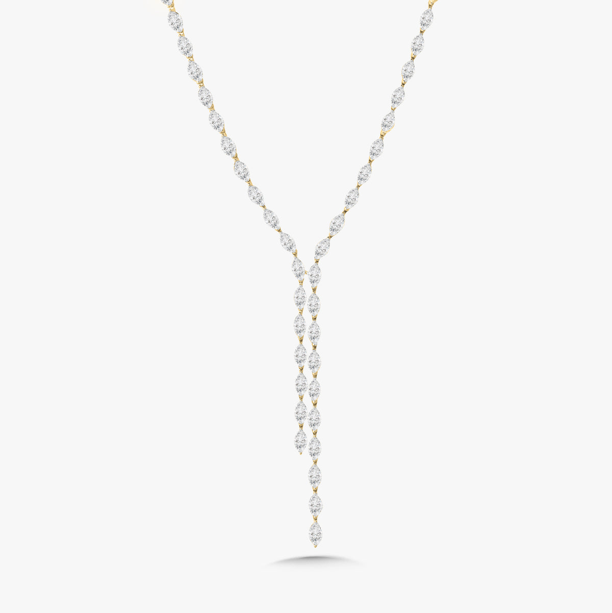 Maeve Marquise Split Lariat Necklace 19 ctw