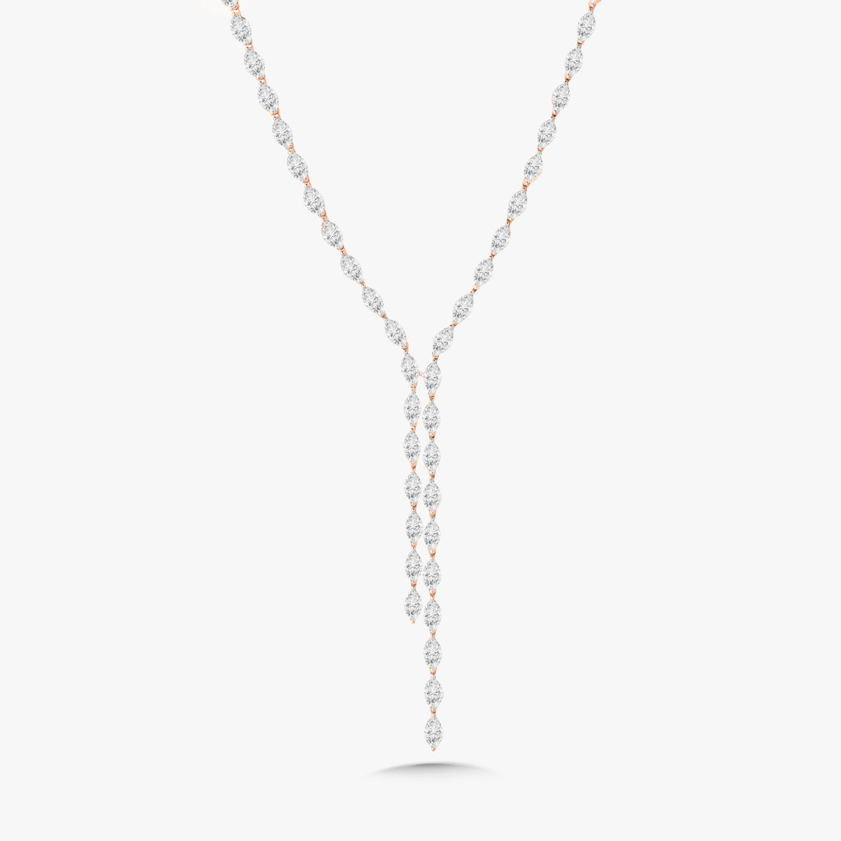 Maeve Marquise Split Lariat Necklace 19 ctw