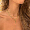 Magdala Mini Gold & Diamond Cross Charm