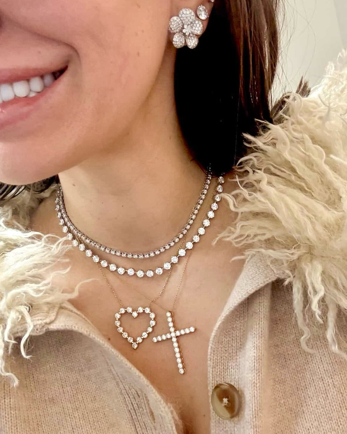 Mamas Charlie Cloud® Diamond Tennis Necklace 25.25 ctw – RWFJ