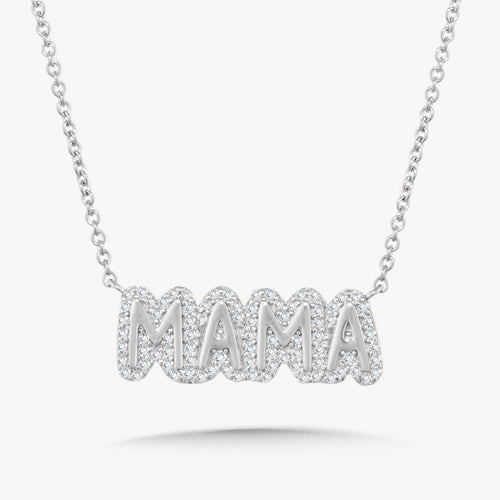 "Mama" Diamond Bubble Necklace