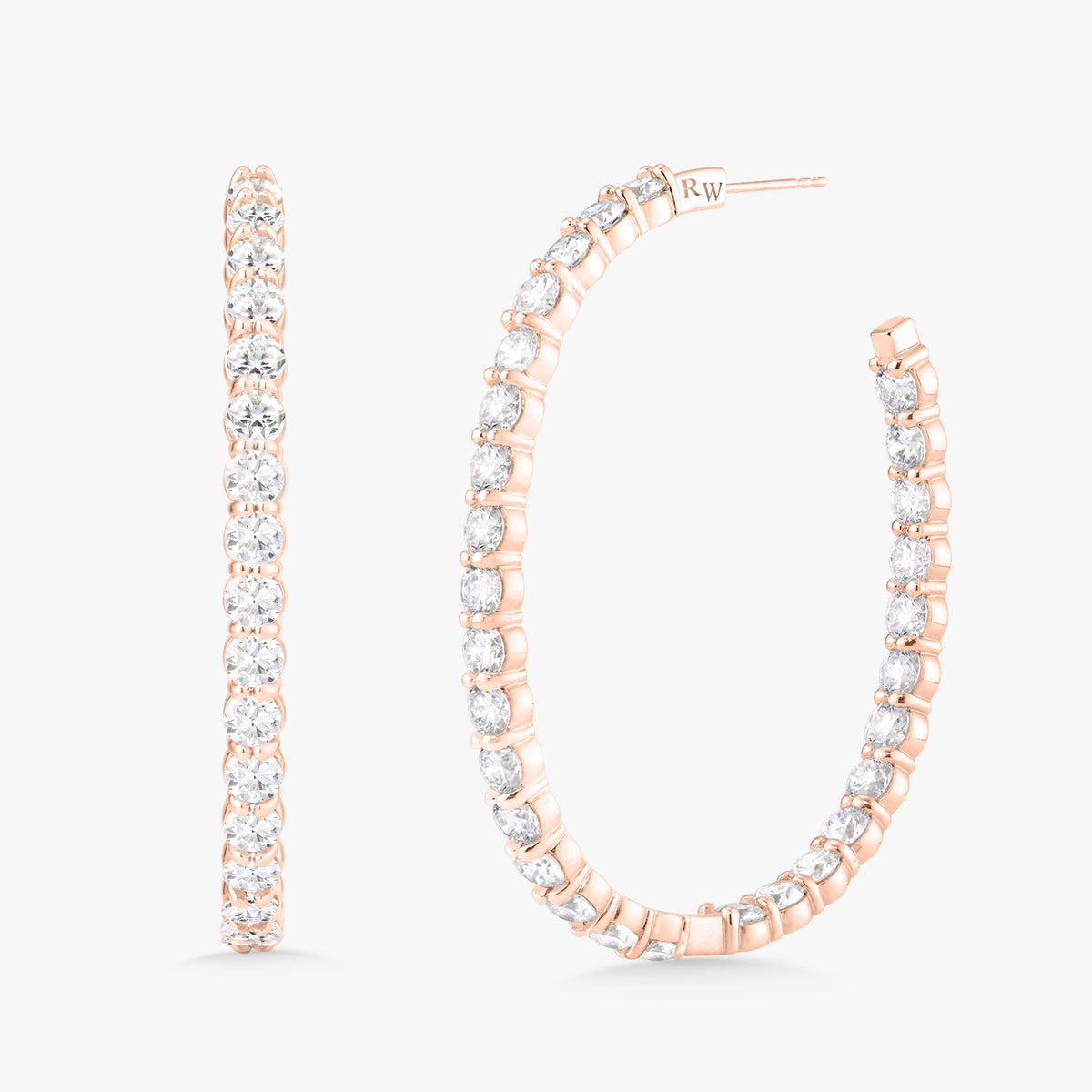 Mama's Georgie Diamond Hoop Earrings 13.92 ctw