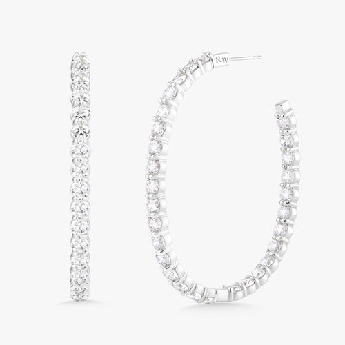 Mama's Georgie Diamond Hoop Earrings 13.92 ctw