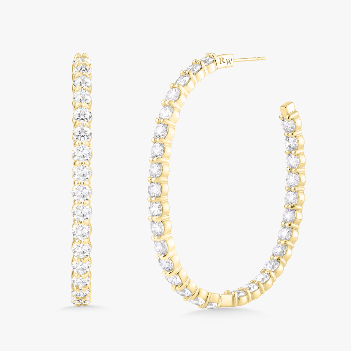 Mama's Georgie Diamond Hoop Earrings 13.92 ctw