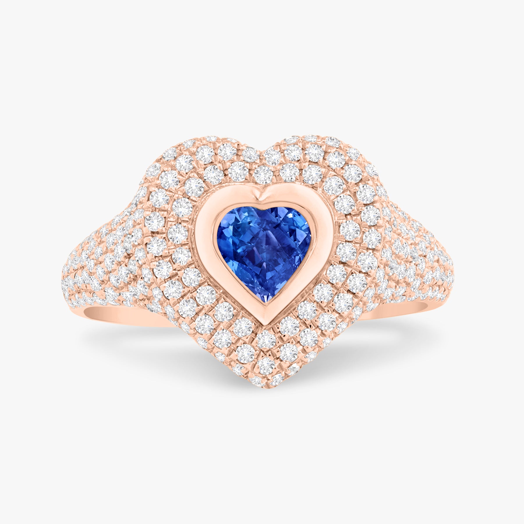 Mama Heart Pave Diamond Signet Ring 1.00 ctw – RWFJ