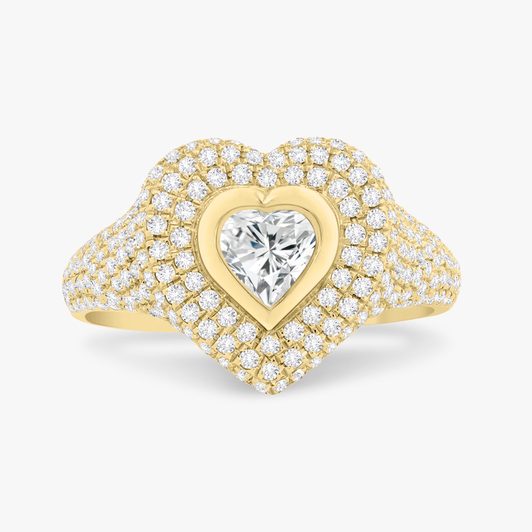 Mama Heart Pave Diamond Signet Ring 1.00 ctw – RWFJ