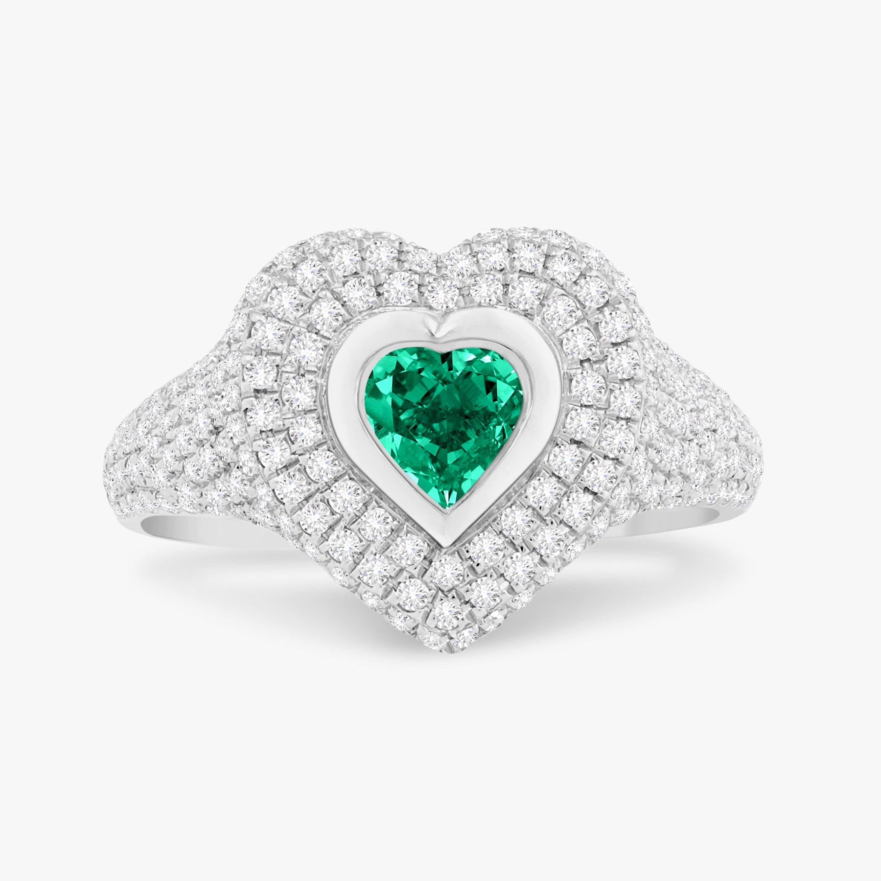 Mama Heart Pave Diamond Signet Ring 1.00 ctw – RWFJ
