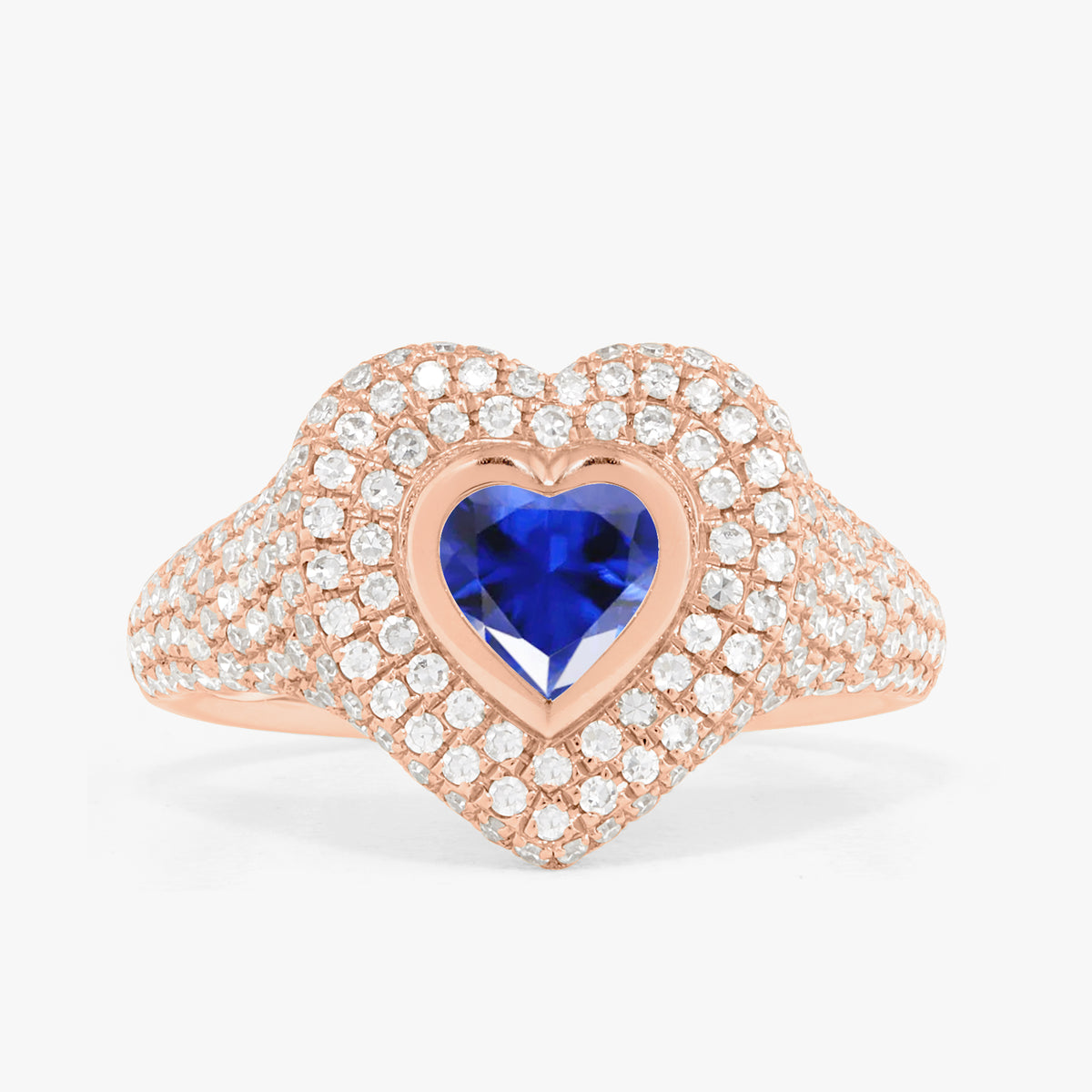 Mama Heart Pave Diamond Signet Ring ctw – RWFJ
