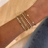 "Mama" Script Diamond Chain Bracelet, Bellamy Pink Sapphire Hearts & Diamond Bezel Adjustable Tennis Bracelet 3.10 ctw