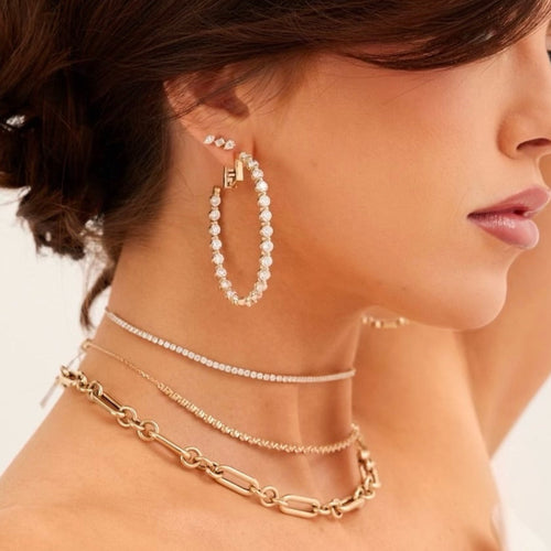 Mama's Charlie Cloud® Diamond Hoop Earrings 11.00 ctw